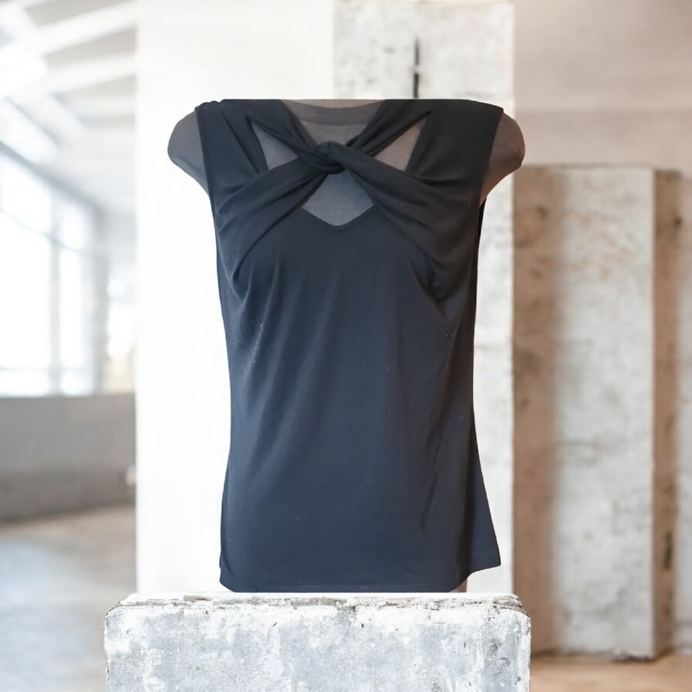 Elegant Black Sleeveless Top